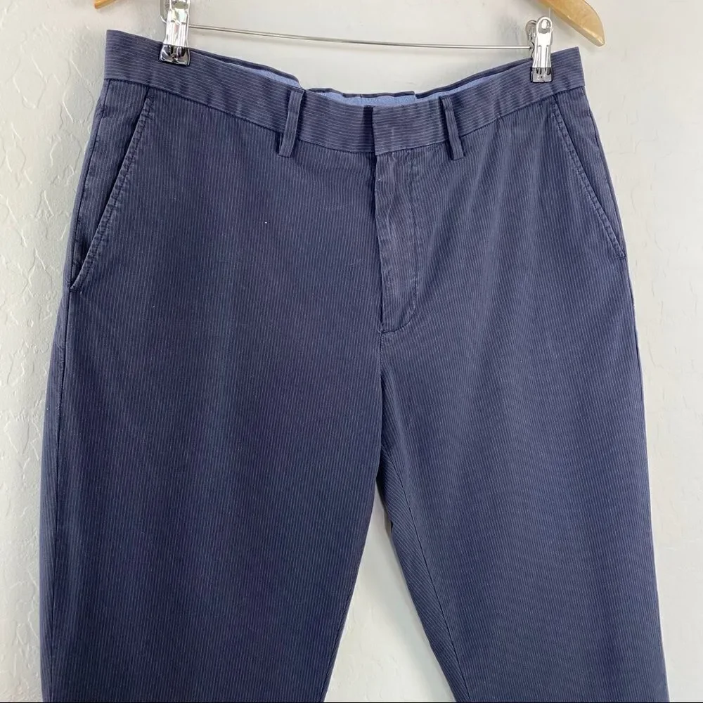 J. Crew gray blue pinstriped classic fit pants 34
